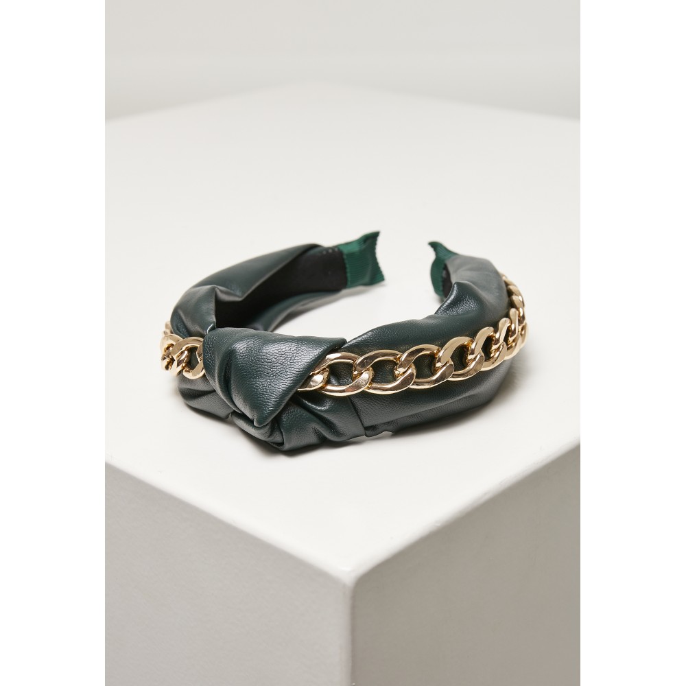 Urban Classics - With Chain 2Pack Haarband - Zwart/Groen